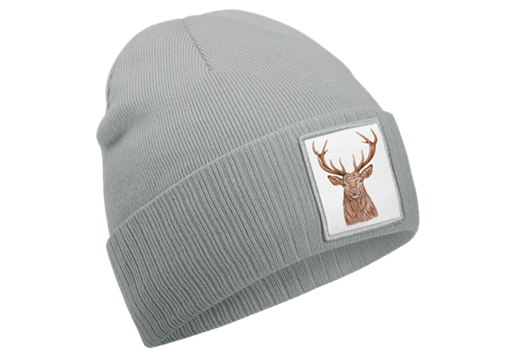 Mütze Hirsch graublau