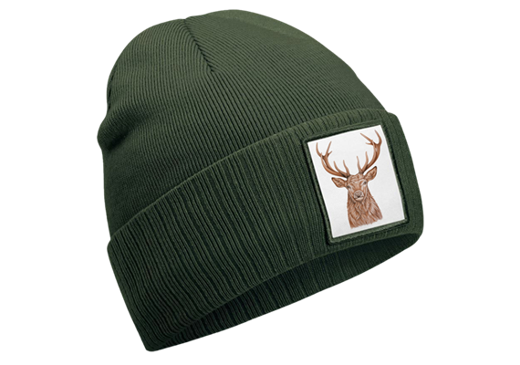 Mütze Hirsch olive grün