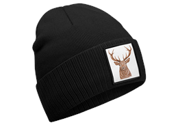 Mütze Hirsch schwarz