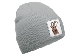 Mütze Steinbock graublau