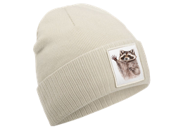 Mütze Waschbär sand beige