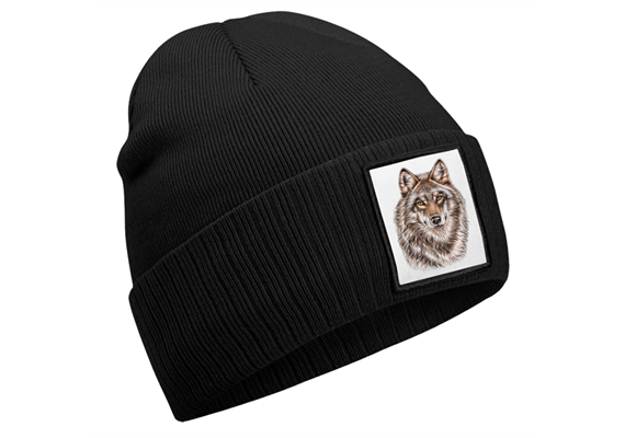 Mütze Wolf schwarz