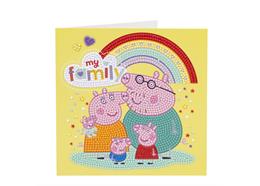 My Family, 18x18cm Crystal Art Card