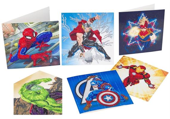 OFFRE SPECIALE Set de cartes Marvel 18x18cm Crystal Art