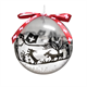 Ornament Dekokugel mit Scherenschnitt transparent
