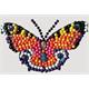 Papillon, autocollant 9x9cm Crystal Art Motif
