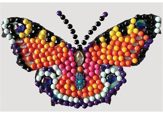 Papillon, autocollant 9x9cm Crystal Art Motif