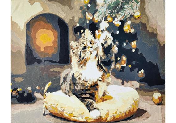 Peinture par numéros set d'images 40x50cm, "chat festif"