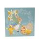 Pierre et Flopsy avec une couronne festive, carte 18x18cm Crystal Art