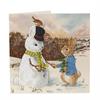 Pierre et le lapin des neiges, carte 18x18cm Crystal Art