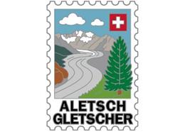 Pin Briefmarke Aletschgletscher, 25mm