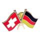 Pin CH mit Deutschland Hohe Qualität, Grösse 25 mm.