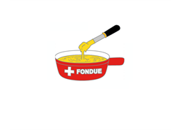Pin Fondue mit Käse, 30mm
