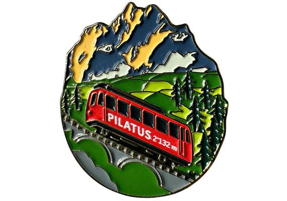 Pin Pilatus mit Zug, 30mm
