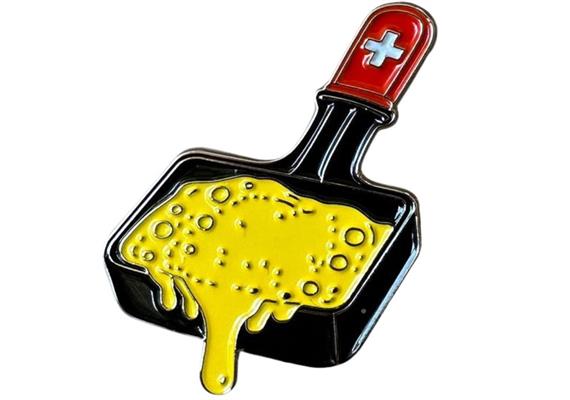 Pin Raclette mit Käse, 30mm