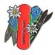 Pin Sackmesser mit Edelweiss - Switzerland, 35mm