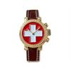 Pin Uhr mit Schweizerkreuz, 30mm