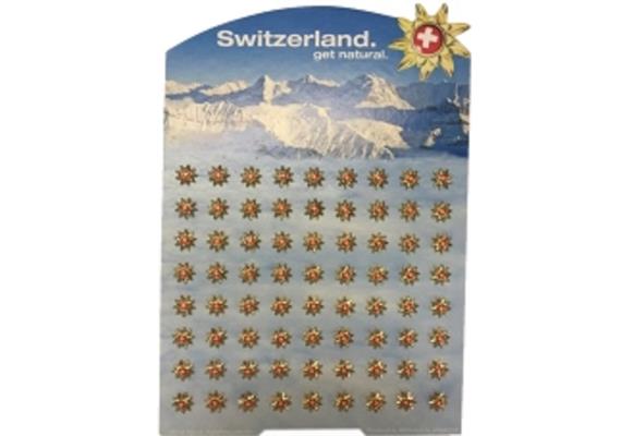 Pins Display Goldblume ® Schweiz Tourismus mit 72 Ex.