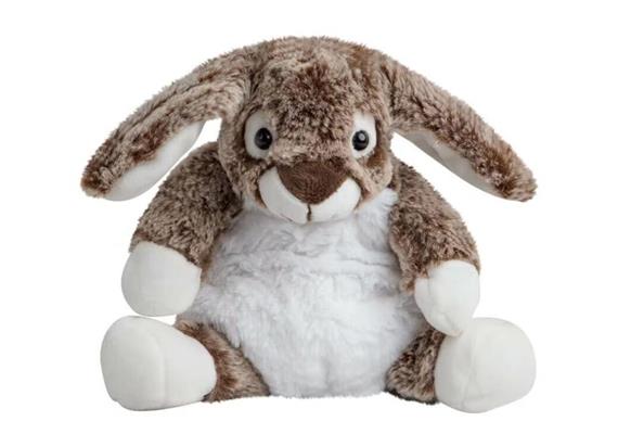 Plüsch Hase Marvin, sitzend, braun-weiss, 21 cm