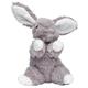 Plüsch Hase, sitzend, Kuscheilweich, grau, 16 cm