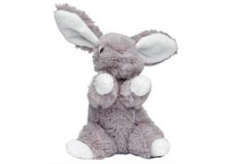 Plüsch Hase, sitzend, Kuscheilweich, grau, 16 cm