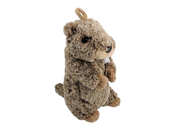 Plüsch Murmeltier, stehend, braun, 16 cm