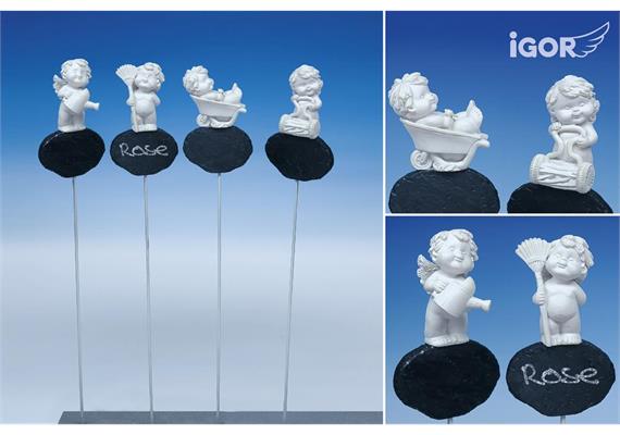 Poly-Gartenstick ''Igor'' +Schild (für Kreidemarker) H 6-7, (Schild: 7x5)