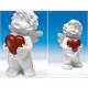 Poly-Liebesengel ''Igor'' mit Herz weiß-rot H32cm