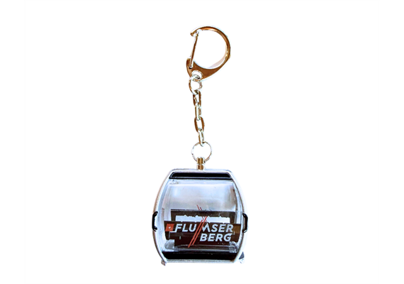 Porte-clés argent "Flumserberg" télécabine Omega-IV, métal