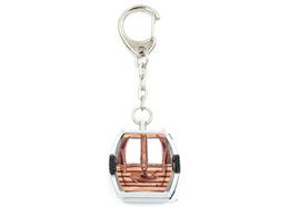 Porte-clés argent, "Hexengondel Belalp" télécabine Omega-IV, métal