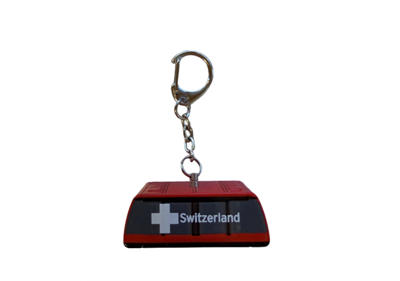 Porte-clés argent "Verbier" télécabine Omega-IV, métal