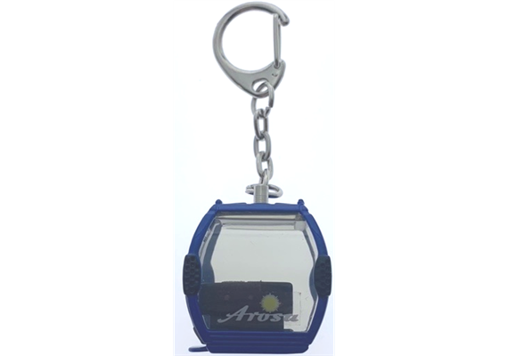 Porte-clés bleu "Arosa" télécabine Omega-IV, métal