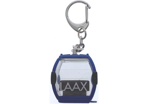Porte-clés bleu "Laax" télécabine Omega-IV, métal