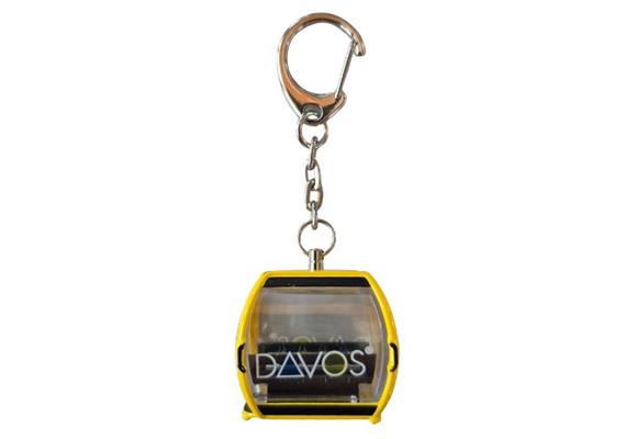 Porte-clés jaune "Davos" télécabine Omega-IV, métal