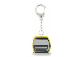 Porte-clés jaune, télécabine Omega V, métal