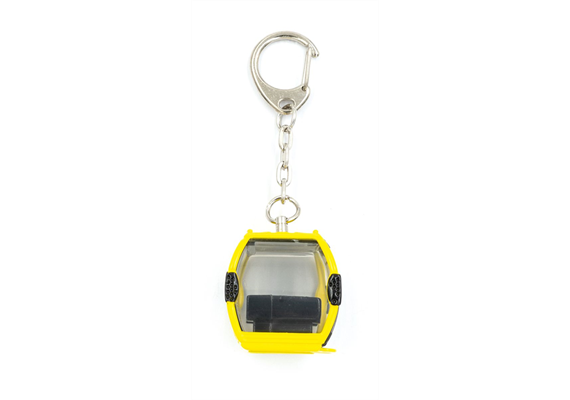 Porte-clés jaune "Verbier" télécabine Omega-IV, métal