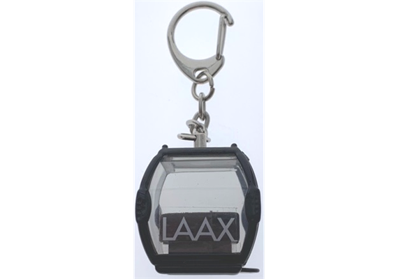 Porte-clés noir "Laax" télécabine Omega-IV, métal