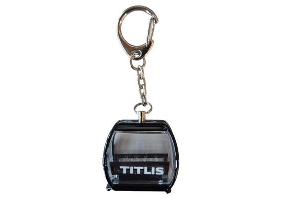Porte-clés noir "Titlis" télécabine Omega-IV, métal