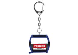 Porte-clés noir"Verbier" télécabine Omega-IV, métal