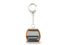 Porte-clés orange, télécabine Omega V, métal