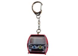 Porte-clés rouge"Davos" télécabine Omega-IV, métal