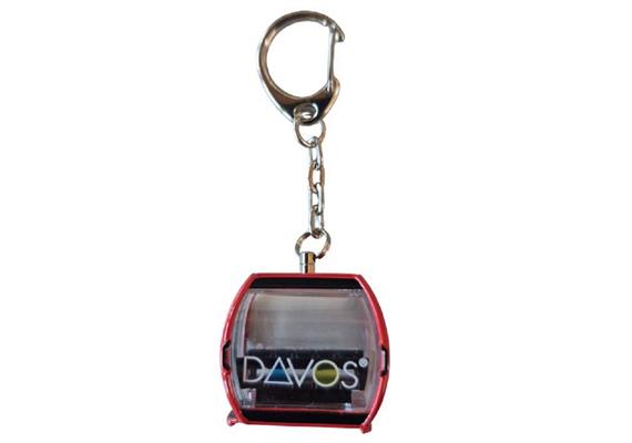 Porte-clés rouge"Davos" télécabine Omega-IV, métal