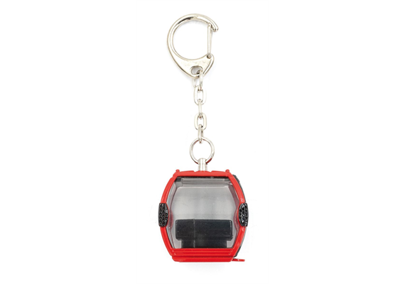 Porte-clés rouge "Rosswald" télécabine Omega-IV, métal