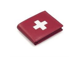 Portemonnaie Unisex rot mit CH-Kreuz