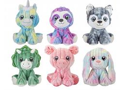 Poseable Animals - Bewegliche Tiere aus Plüsch, 49cm, 6er Set assortiert