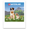 Postkarte Bernhardiner - Switzerland
