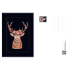 Postkarte Blumenhirsch