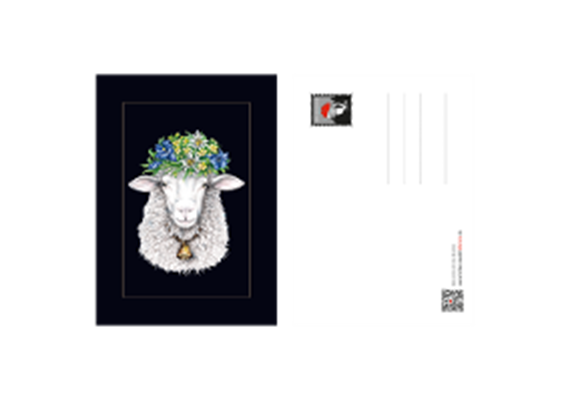 Postkarte Blumenschaf