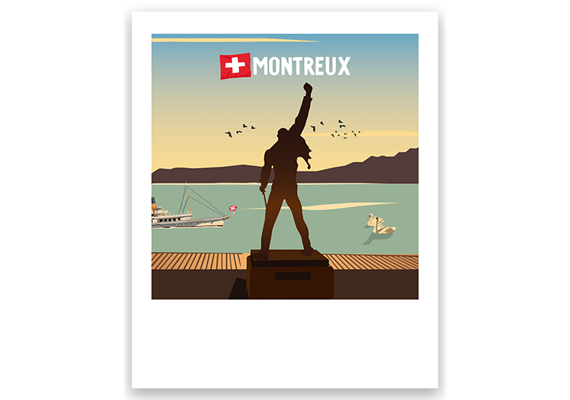 Postkarte Freddie - Montreux