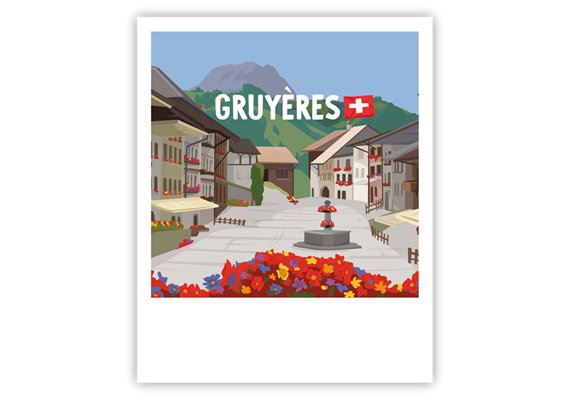 Postkarte Gruyères